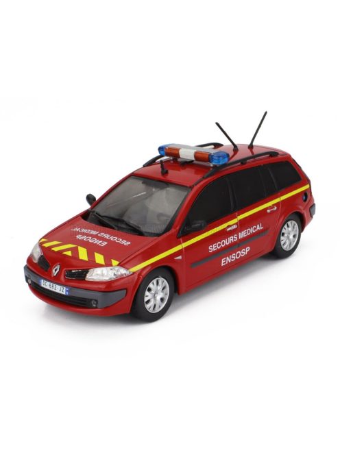 Edicola - RENAULT MEGANE BREAK SW STATION WAGON AMBULANCE FIRE ENGINE SECOURS MEDICAL ENSOSP 2006 RED YELLOW