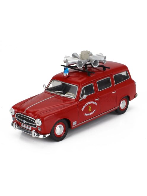 Edicola - PEUGEOT 403 SW STATION WAGON FIRE ENGINE CENTRE DE SECOURS PRINCIPAL ANNONAY 1969 RED