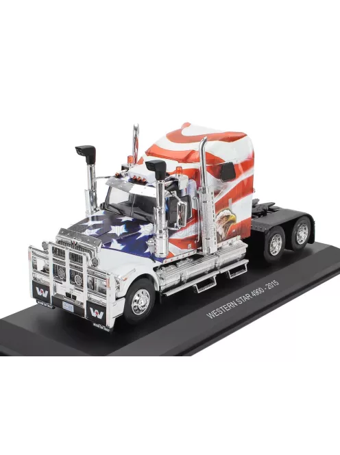 Edicola - WESTERN STAR 4900 TRACTOR TRUCK 3-ASSI 2015 - AMERICAN EAGLE WHITE BLUE RED