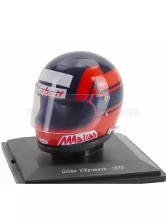   Edicola - HELMET F1 CASCO HELMET GILLES VILLENEUVE TEAM SCUDERIA FERRARI SEFAC 312T3 SEASON 1978 RED BLACK