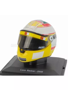   Edicola - HELMET F1 CASCO HELMET LUCA BADOER TEAM SCUDERIA FERRARI F60 SEASON 2009 WHITE YELLOW