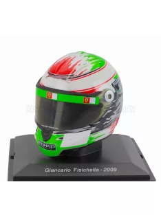   Edicola - HELMET F1 CASCO HELMET GIANCARLO FISICHELLA TEAM SCUDERIA FERRARI F60 SEASON 2009 WHITE GREEN RED