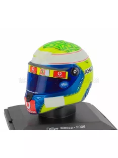   Edicola - HELMET F1 CASCO HELMET FELIPE MASSA TEAM SCUDERIA FERRARI 248 SEASON 2006 YELLOW BLUE WHITE