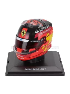   Edicola - HELMET F1 CASCO HELMET CARLOS SAINZ TEAM SCUDERIA FERRARI SF-24 SEASON 2024 RED YELLOW
