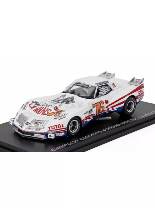 Edicola - CHEVROLET CORVETTE STINGRAY 7.0L V8 COUPE TEAM IMSA CAMEL N 76 24h LE MANS 1976 JOHN GREENWOOD - BERNARD DARNICHE WHITE