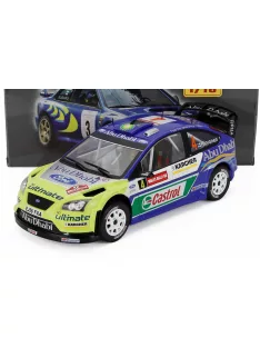   Edicola - FORD ENGLAND FOCUS WRC N 4 RALLY WALES GB 2007 M.HIRVONEN - J.LEHTINEN BLUE LIGHT GREEN WHITE