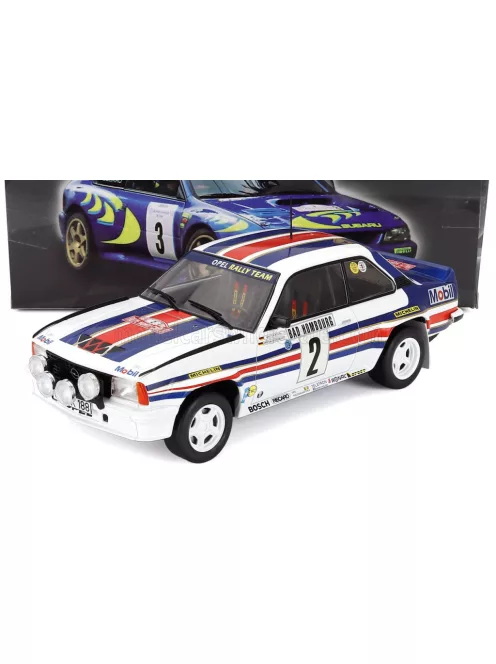 Edicola - OPEL ASCONA 400 (night version) N 2 WINNER RALLY MONTECARLO 1982 WALTER ROHRL - CHRISTIAN GEISTDORFER WHITE BLUE