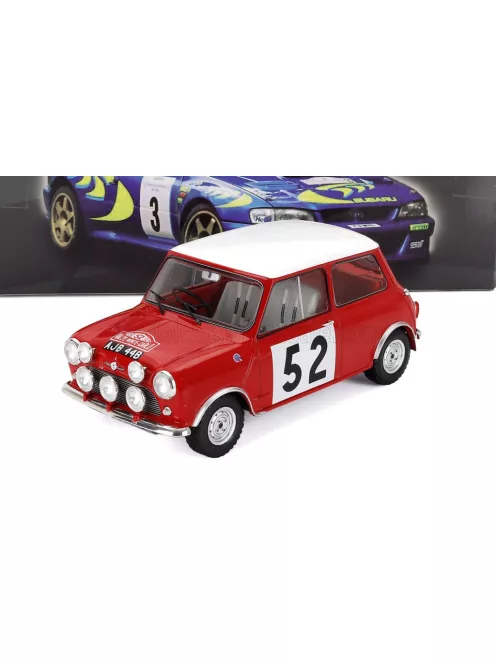 Edicola - MORRIS MINI COOPER S (night version) N 52 WINNER RALLY MONTECARLO 1965 TIMO MAKINEN - PAUL EASTER RED WHITE