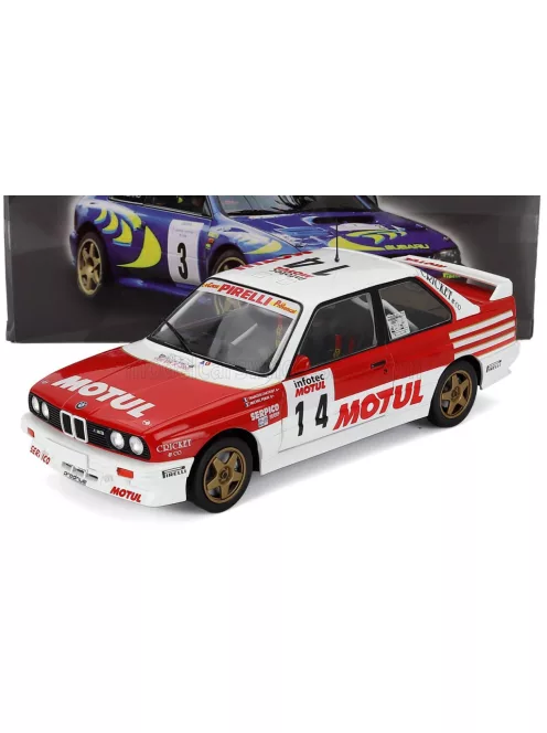 Edicola - BMW 3-SERIES M3 (E30) N 14 RALLY TOUR DE CORSE 1989 FRANCOIS CHATRIOT - MICHEL PERIN WHITE RED