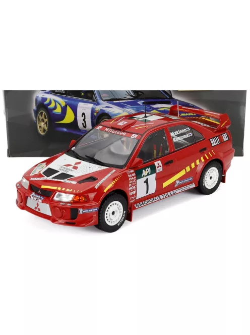 Edicola - MITSUBISHI LANCER EVO V N 1 WINNER RALLY API AUSTRALIA 1998 TOMMY MAKINEN - RISTO MANNISENMAKI RED WHITE