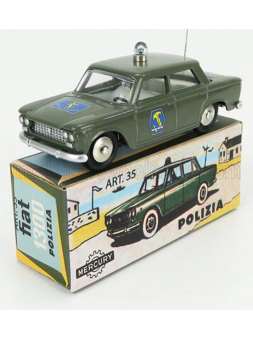 Edicola - FIAT 1300 POLIZIA AUTOSTRADALE 1961 MILITARY GREEN