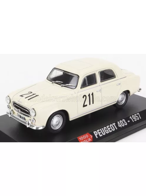 Edicola - PEUGEOT 403 N 211 MILLE MIGLIA 1957 WHITE