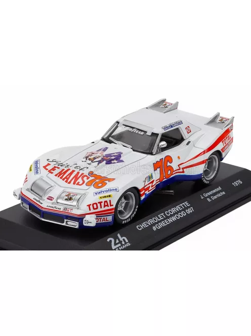 Edicola - CHEVROLET CORVETTE STINGRAY 7.0L V8 COUPE TEAM IMSA CAMEL N 76 24h LE MANS 1976 JOHN GREENWOOD - BERNARD DARNICHE WHITE
