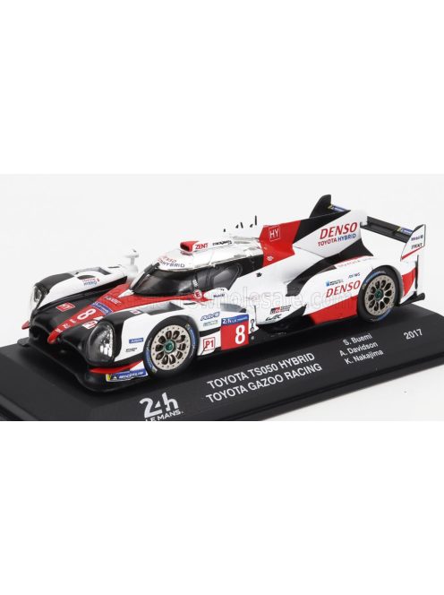Edicola - TOYOTA TS050 HIBRID 2.4L TURBO V6 TEAM GAZOO RACING N 8 24h LE MANS 2017 SEBASTIEN BUEMI - KAZUKI NAKAJIMA - ANTHONY DAVIDSON WHITE RED BLACK