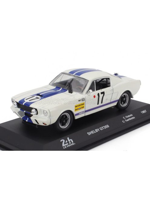 Edicola - FORD USA MUSTANG SHELBY 350GT 4.7L V8 COUPE TEAM C.DUBOIS N 17 24h LE MANS 1967 CLAUDE DUBOIS - CHRIS TUERLINCKX WHITE BLUE