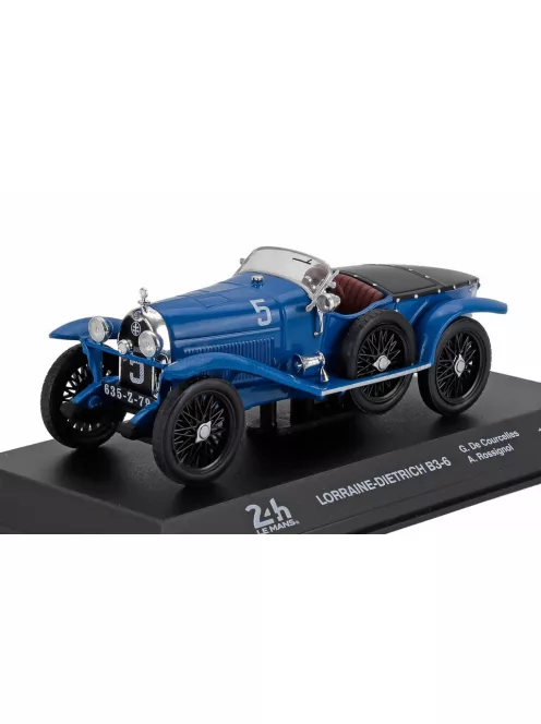 Edicola - LORRAINE DIETRICH B3-6 3.5L S6 SPIDER TEAM SOCIETE LORRAINE DE DIETRICH N 5 WINNER 24h LE MANS 1925 GERARD DE COURCELLES - ANDRE ROSSIGNOL BLUETTE