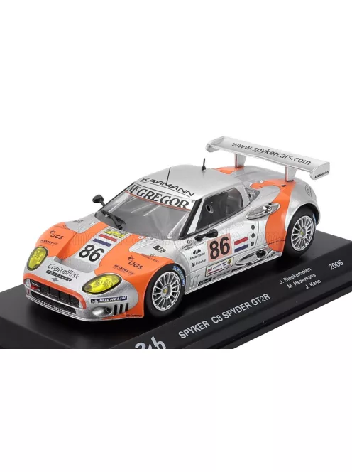 Edicola - SPYKER C8 SPIDER GT2R 3.8L V8 TEAM SPYKER SQUADRON b.v. N 86 24h LE MANS 2006 JEROEN BLEEKEMOLEN - MIKE HEZEMANS - JONNY KANE SILVER ORANGE