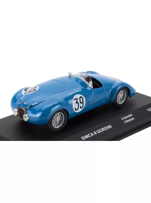 Edicola - SIMCA 8 1.1L TEAM GORDINI N 39 24h LE MANS 1939 AMEDEE GORDINI - JOSE SCARON BLUE