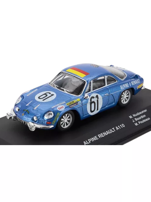 Edicola - RENAULT ALPINE A110 GORDINI TEAM ECURIE LEOPARD N 61 24h LE MANS 1968 JACQUES BOURDON - MAURICE NUSSBAUMER - MICHEL POUTEAUX BLUE MET