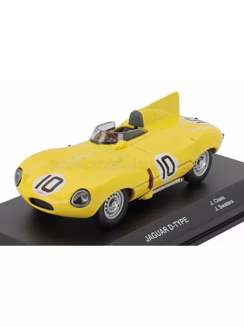 Edicola - JAGUAR D-TYPE 3.4L TEAM ECURIE FRANCORCHAMPS N 10 3rd 24h LE MANS 1955 JACQUES SWATERS - JOHNNY CLAES YELLOW