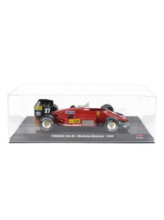   Edicola - FERRARI F1  156-85 N 27 SEASON 1985 MICHELE ALBORETO - CON VETRINA - WITH SHOWCASE RED BLACK