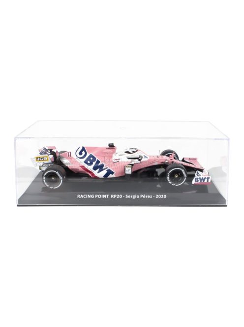 Edicola - MERCEDES BWT F1  RP20 TEAM SPORTPESA RACING POINT N 11 SEASON 2020 SERGIO PEREZ - CON VETRINA - WITH SHOWCASE MATT PINK BLUE