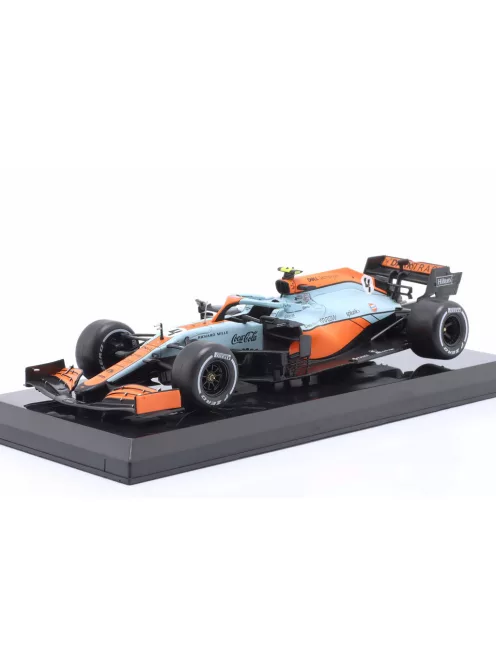 Edicola - McLaren MCL35M Gulf-Lackierung #4 Lando Norris 3rd Monaco GP Formula 1 2021 - damaged blister pa