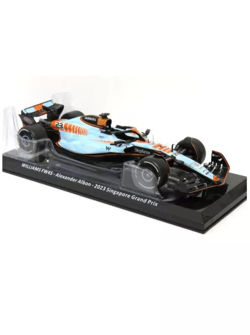 Edicola - 1:24 Williams FW45/Gulf-Lackierung #23 Alexander Albon 11th Singapore GP Formula 1 2023 - broken blister pack - 