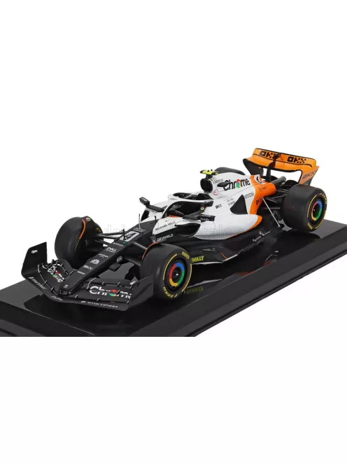 Edicola - McLAREN F1 MCL60 TEAM McLAREN N 4 MONACO GP 2023 LANDO NORRIS - BLISTER BOX BLACK WHITE ORANGE