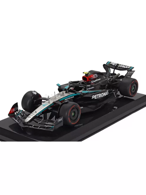 Edicola - MERCEDES GP F1 W15 EQ PERFORMANCE TEAM AMG PETRONAS MOTORSPORT N 44 SEASON 2024 LEWIS HAMILTON - BLISTER BOX BLACK SILVER GREEN