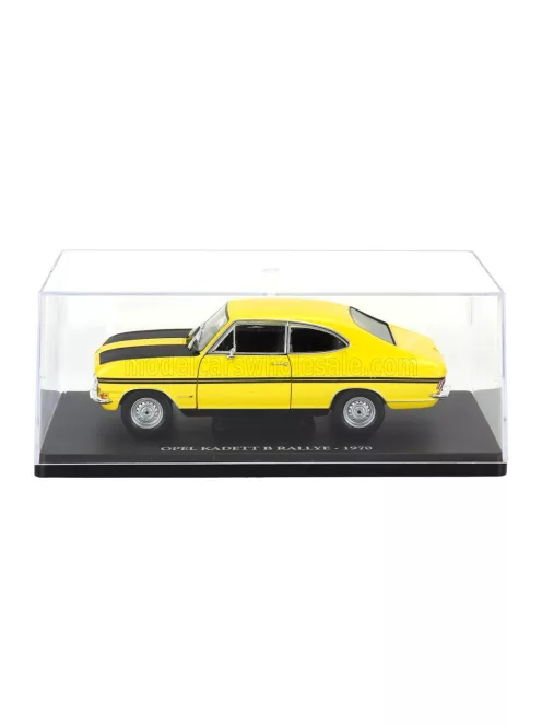 Edicola - OPEL KADETT B RALLYE 1970 - CON VETRINA - WITH SHOWCASE YELLOW BLACK