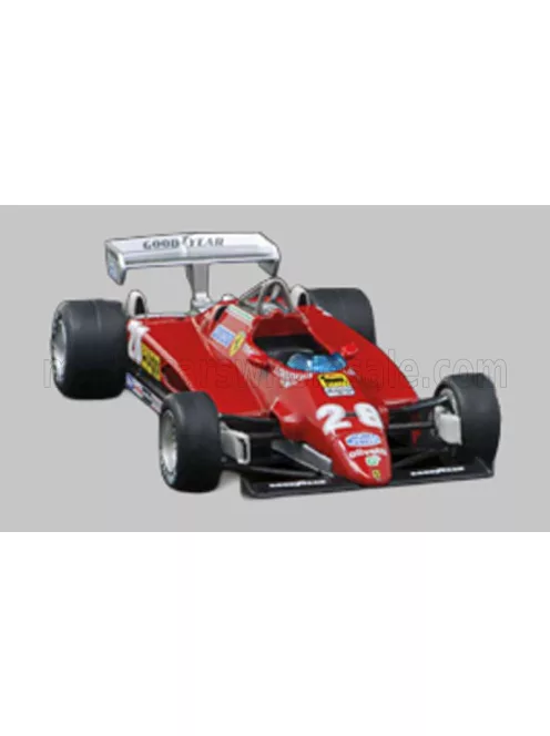 Edicola - FERRARI F1 126 C2 N 28 SEASON 1982 MARIO ANDRETTI - CON VETRINA - WITH SHOWCASE RED
