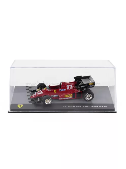 Edicola - FERRARI F1 126 C2B N 27 SEASON 1983 PATRICK TAMBAY - CON VETRINA - WITH SHOWCASE RED BLACK