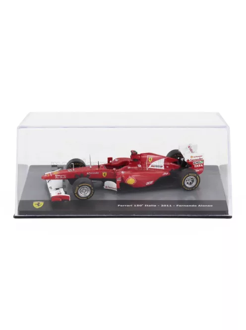 Edicola - FERRARI F1 150th ITALIA N 5 SEASON 2011 FERNANDO ALONSO - CON VETRINA - WITH SHOWCASE F-1 RED MET WHITE