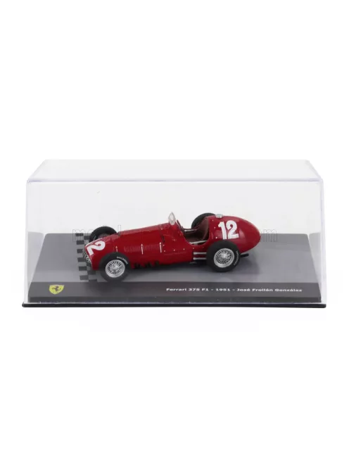 Edicola - FERRARI F1 375 N 12 SEASON 1951 JOSE FROILAN GONZALES - CON VETRINA - WITH SHOWCASE RED