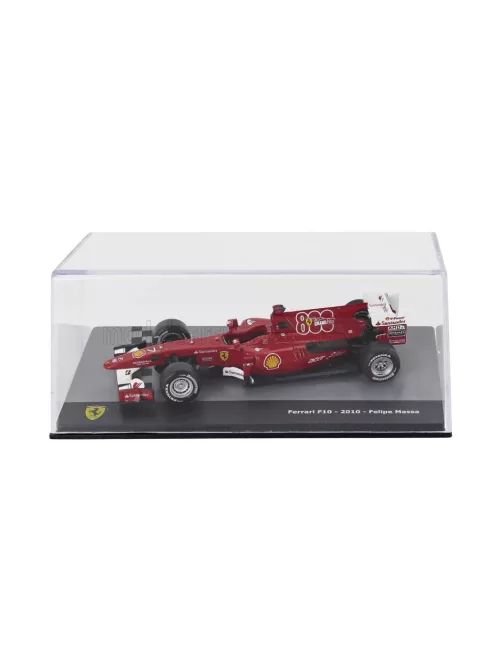 Edicola - FERRARI F1 F10 N 7 (800th GP) TURKISH GP 2010 FELIPE MASSA - CON VETRINA - WITH SHOWCASE RED WHITE