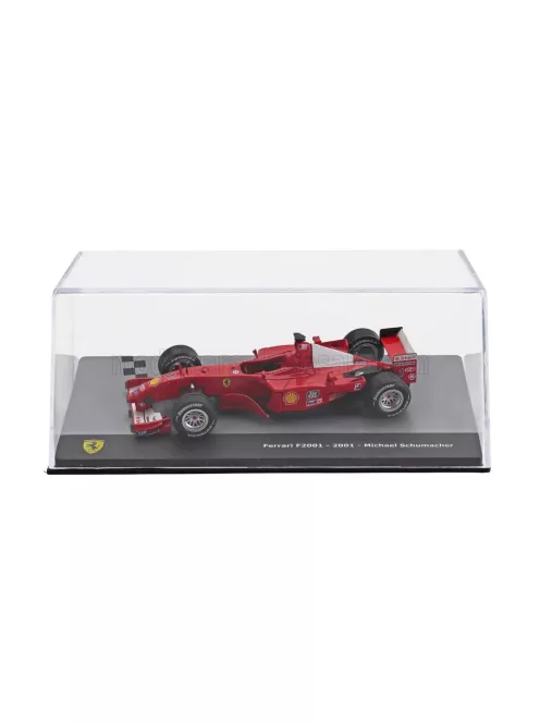 Edicola - FERRARI F1 F2001 N 1 WORLD CHAMPION SEASON 2001 MICHAEL SCHUMACHER - CON VETRINA - WITH SHOWCASE RED WHITE