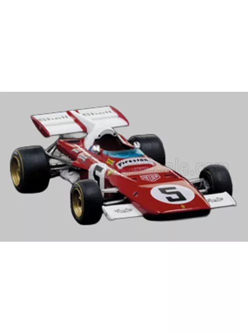 Edicola - FERRARI F1 312B2 N 5 BRITISH GP 1971 CLAY REGAZZONI - CON VETRINA - WITH SHOWCASE RED WHITE