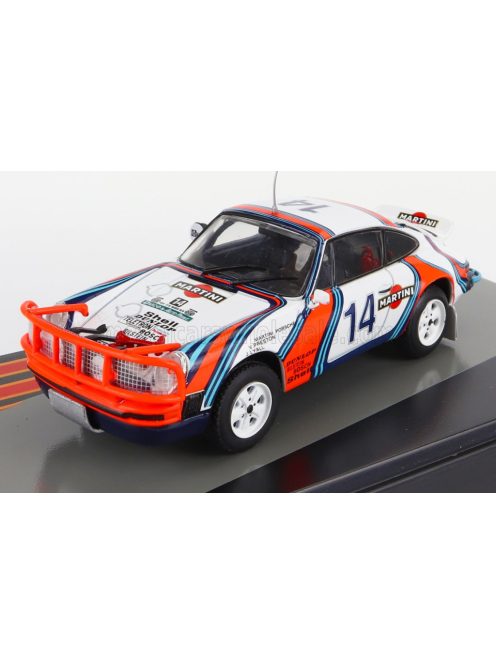 Edicola - PORSCHE 911 SC 3.0 COUPE MARTINI RACING (night version) N 14 2nd RALLY EAST AFRICAN SAFARI 1978 VIC PRESTON Jr. - JOHN LYALL WHITE RED BLUE