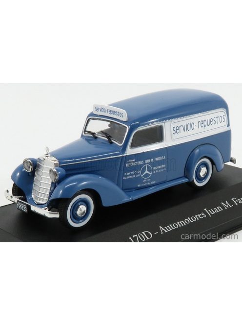 Edicola - Mercedes Benz 170D Van Mercedes - Automotores Juan Manuel Fangio 1954 Blue White