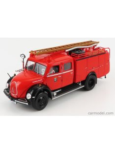   Edicola - Magirus Deutz Tlf-16 Mercur 125A Tanker Truck Fire Engine Germany 1961 Red Black