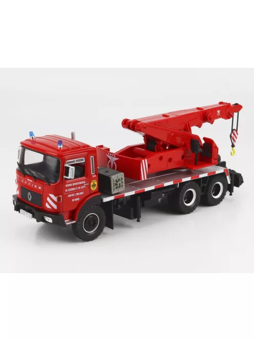 Edicola - SAVIEM EPG TRUCK AUTOGRU CRANE SAPEURS POMPIERS FRANCE 1971 RED SILVER