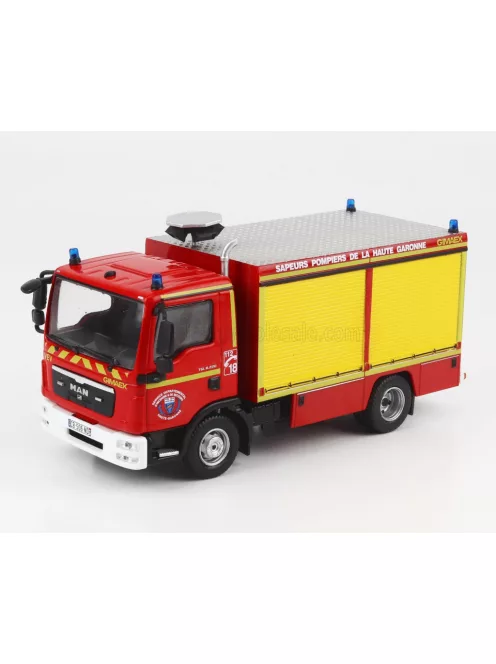 Edicola - MAN TGL 8.220 TANKER TRUCK SUPPORTO TECNICO SAPEURS POMPIERS FRANCE 2014 RED YELLOW