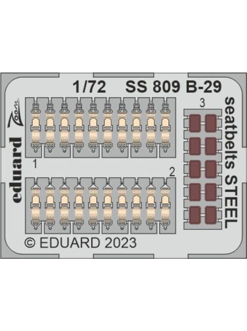 Eduard - B-29 seatbelts STEEL 1/72 HOBBY 2000 / ACADEMY