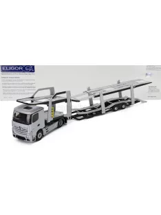   Eligor - MERCEDES BENZ ACTROS 5 1845 TRUCK CAR TRANSPORTER 2020 - EXCLUSIVE CARMODEL - CARS NOT INCLUDED GREY MET