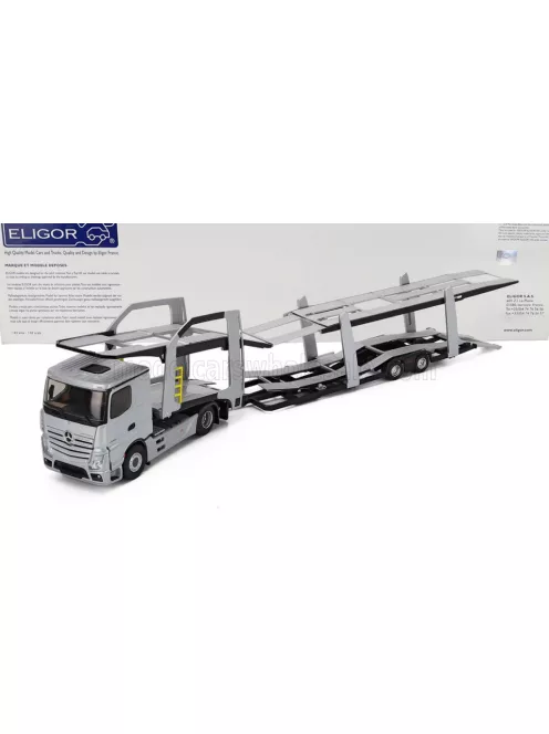 Eligor - MERCEDES BENZ ACTROS 5 1845 TRUCK CAR TRANSPORTER 2020 - EXCLUSIVE CARMODEL - CARS NOT INCLUDED GREY MET