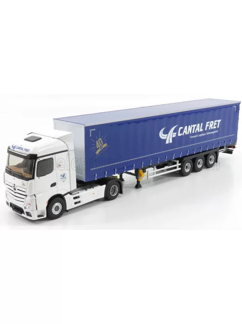 Eligor - MERCEDES BENZ ACTROS 2 1845 STREAMSPACE TRUCK CANTAL FRET TRANSPORTS 2016 WHITE BLUE