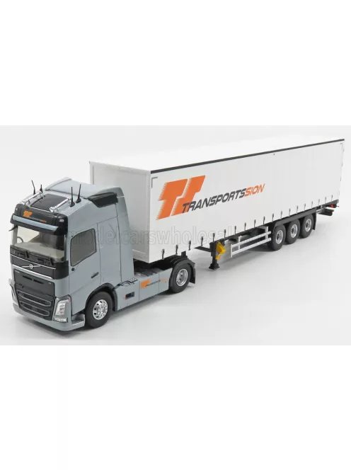 Eligor - VOLVO FH4 500 GLOBETROTTER TRUCK SION TRANSPORTS TELONATO 2016 GREY WHITE