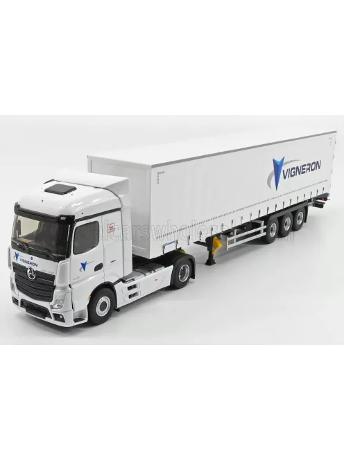 Eligor - MERCEDES BENZ ACTROS 2 1845 TRUCK VIGNERON TRANSPORTS TELONATO 2018 WHITE