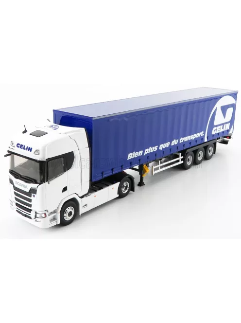 Eligor - SCANIA S500 TRUCK TELONATO GELIN TRANSPORTS 2016 WHITE BLUE